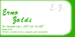 erno zoldi business card